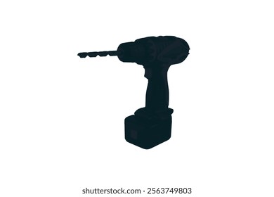 Cordless drill, linear style icon. Cordless drill for convenient construction and repair tasks. Editable stroke width. Drill icon 