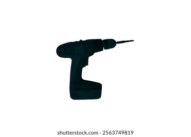 Cordless drill, linear style icon. Cordless drill for convenient construction and repair tasks. Editable stroke width. Drill icon 