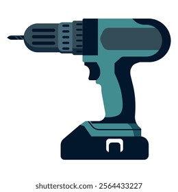 cordless drill machine hand equipment for work tool vector illustration template design