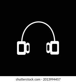 cordless headphone icon, headset for phone icon vector symbol illustration