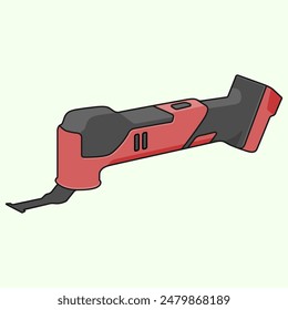 Cordless Oscillating Multi-Tool Illustration Vector in Cartoon Style