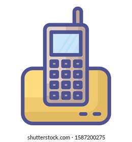 
Cordless phone Isolated Vector Icon fully editable 
