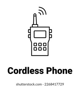 Icono del vector del teléfono sin cables modificar fácilmente

