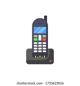 Cordless Phone vector icon symbol communication isolated on white background