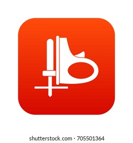 Cordless reciprocating saw icon digital red for any design isolated on white vector illustration
