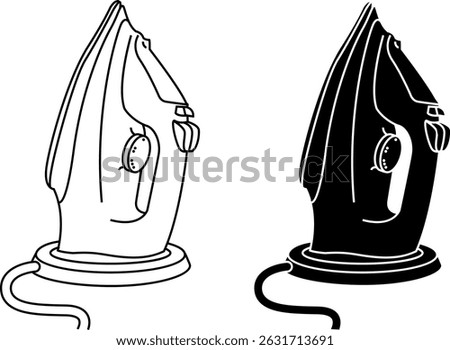 Cordless steam iron icon , vector illustration