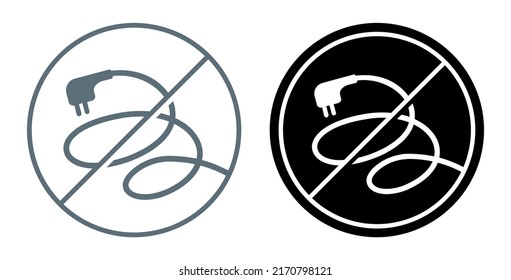 Flachsymbol für schnurlose Technologie - für Geräte mit Akku oder integrierter Stromversorgung