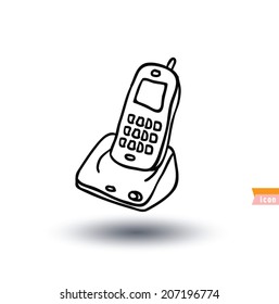 cordless telephone icon.