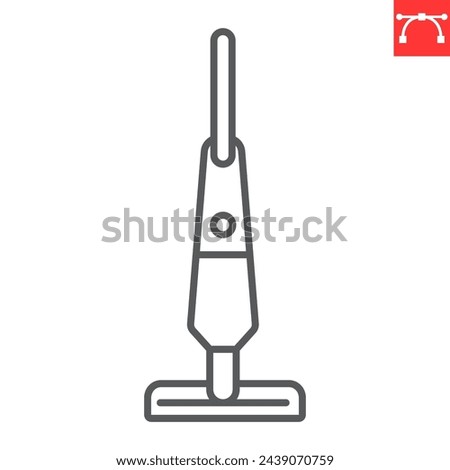 Cordless vacuum cleaner line icon, home appliances and household, vacuum cleaner vector icon, vector graphics, editable stroke outline sign, eps 10.