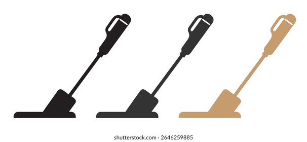 Vetor de silhueta de vácuo sem fio ilustração preto.
