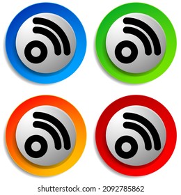 Cordless  Wireless connection, Wifi signal symbol, icon for telecom, telecommunication themes