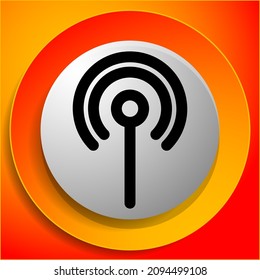 Cordless  Wireless connection, Wifi signal symbol, icon for telecom, telecommunication themes