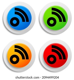 Cordless  Wireless connection, Wifi signal symbol, icon for telecom, telecommunication themes