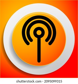 Cordless  Wireless connection, Wifi signal symbol, icon for telecom, telecommunication themes