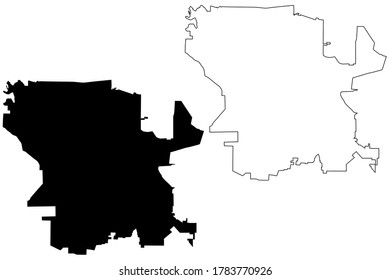 Cordoba City (Argentine Republic, Cordoba Province) map vector illustration, scribble sketch map