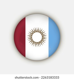 Bandera de Córdoba. Provincias de Argentina. Ilustración vectorial.