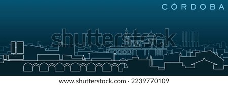 Cordoba Multiple Lines Skyline and Landmarks