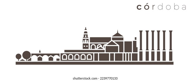 Cordoba Simple Monochrome Stylish Skyline