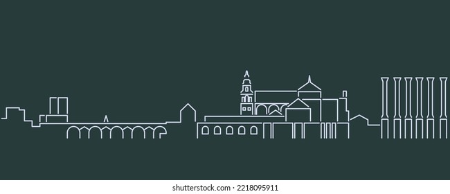 Cordoba Single Line Skyline Profile