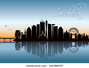 Cordoba skyline - Argentina - vector illustration - Córdoba