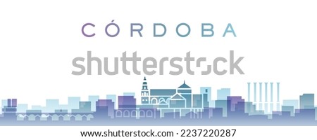 Cordoba Transparent Layers Gradient Landmarks Skyline