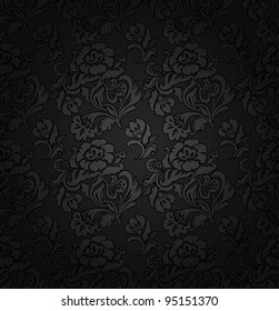 Corduroy background, ornamental flowers texture fabric