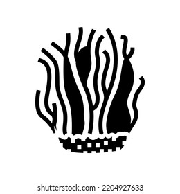 cordyceps mushroom glyph icon vector. cordyceps mushroom sign. isolated symbol illustration