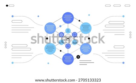 Core chart. Abstract infographic scheme, presentation slide. Flat vector graphics.
