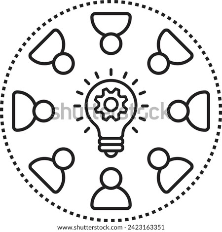 core competencies icon vector company idea sign