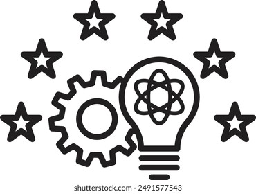 core competencies icon vector sign