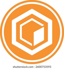 core dao-core cryptocurrency drawings on abstract background. 3d illustrations.