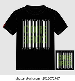 Core Denim Design T shirt Stylish Typography Graphic Print Vector Illustration Art