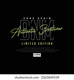 core denim streetwear t-shirt and apparel
