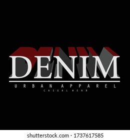 core denim style tee lettering typography graphic t shirt print vector illustration design