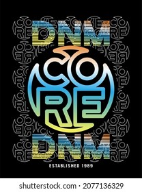 core denim typography Design Vector for t shirt print