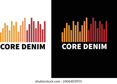 core denim typography design vector for print t shirt