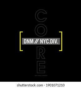 CORE DENIM typography for print t shirt
