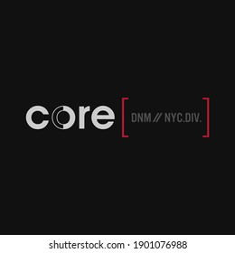 CORE denim typography for print t shirt
