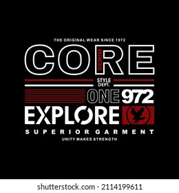 core denim typography for print t shirt
