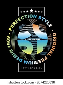 core denim typography Vector illustration for t shirt and other uses