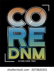 core denim vector illustration typography design