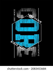 Core Design blue typography graphic vector illustration