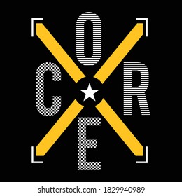 core design typography vector illustration for print