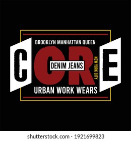 core design typography vector illustration for print