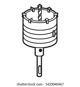 Core Drill Bit vector illustration