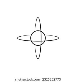 Core Icon. Planet, Orbit Symbol.      