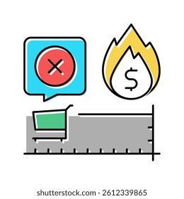 core inflation color icon vector. core inflation sign. isolated symbol illustration