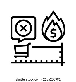 core inflation line icon vector. core inflation sign. isolated contour symbol black illustration