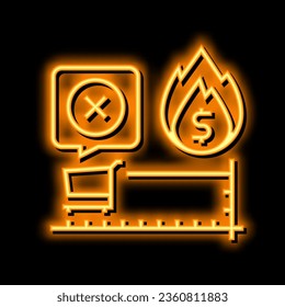 vector de señal de luz de neón de inflación básica. ilustración de inflación básica