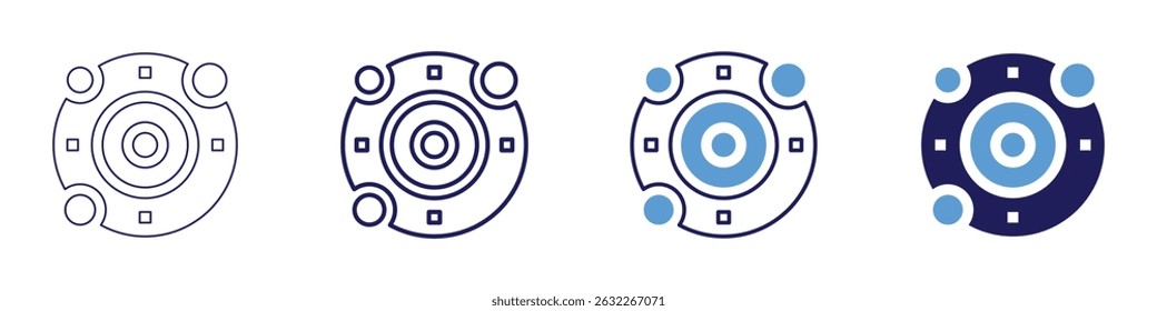 Core sample icon in 4 different styles. Thin Line, Line, Bold Line, Duotone. Duotone style. Editable stroke.